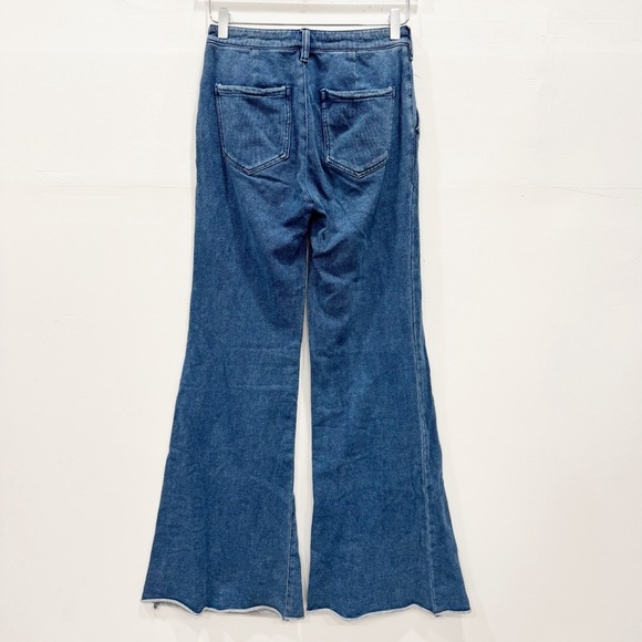 Anthropologie Pilcro Denim Effect Knit Trousers Size 24 Cotton - Picture 3 of 9